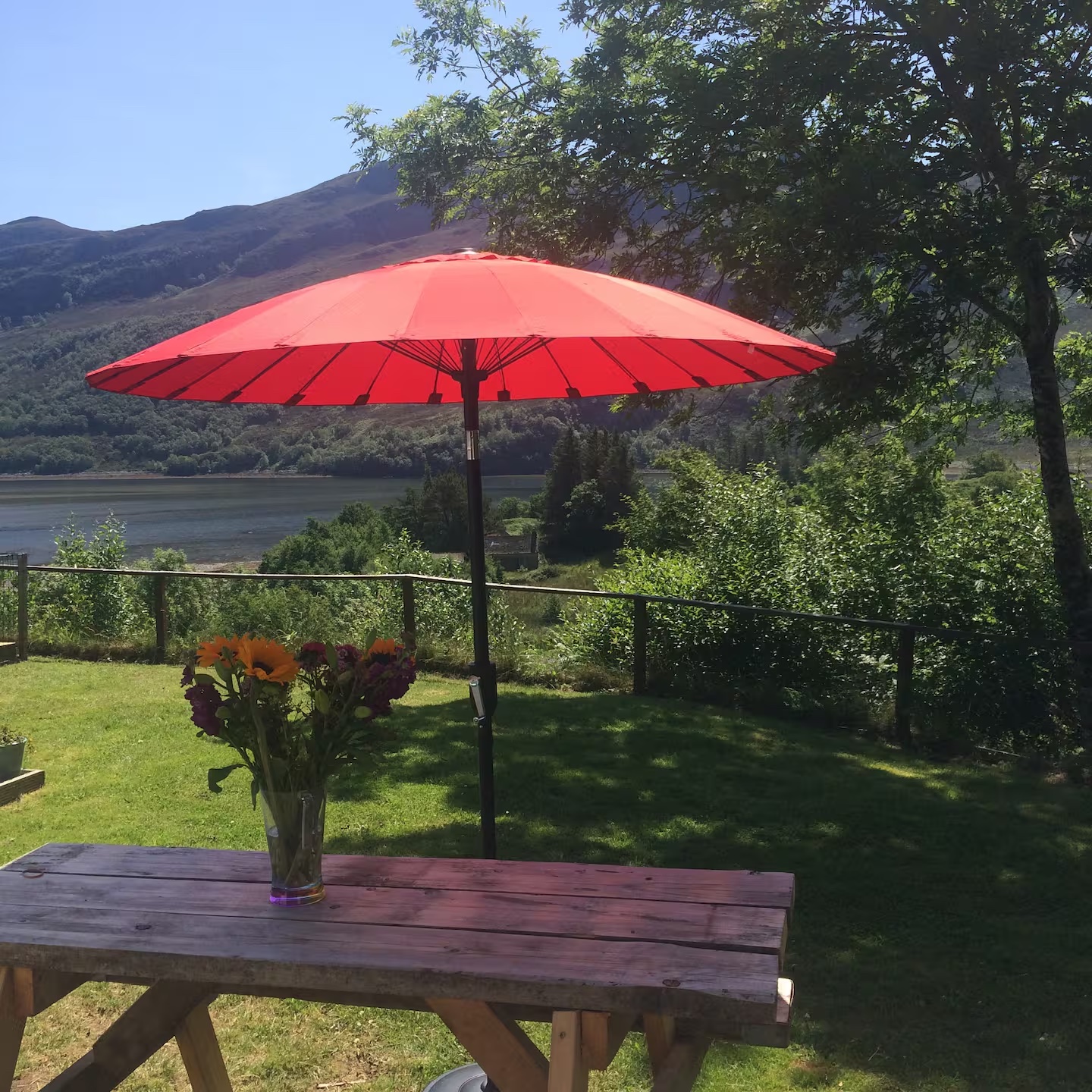 Garden leisure with view to the loch