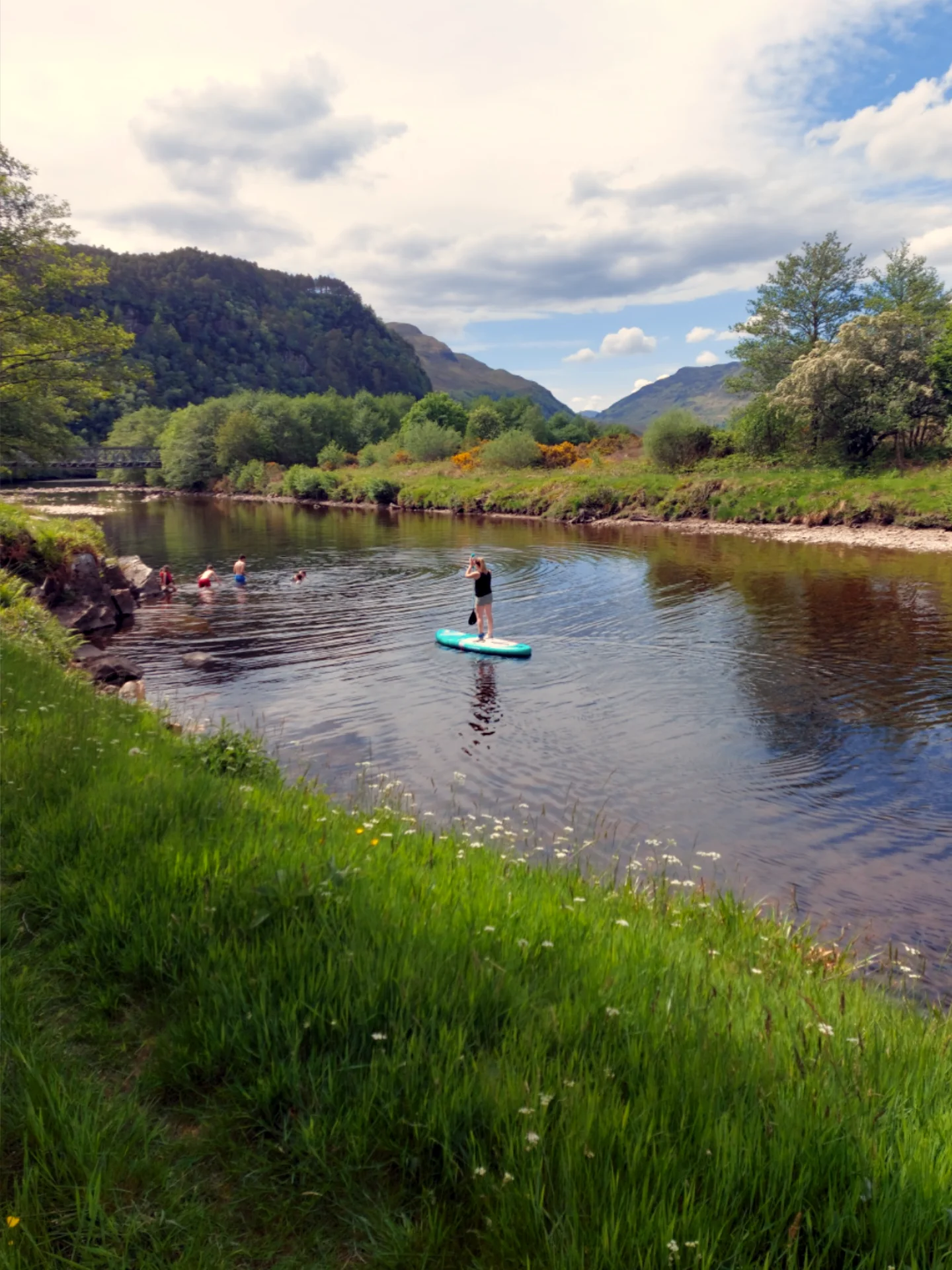 paddling on the loch